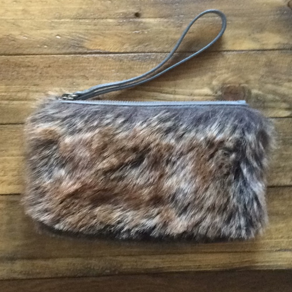 Restoration Hardware Faux Fur Wristlet